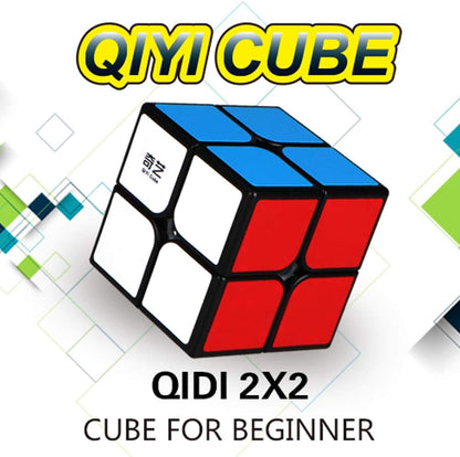 Qiyi Qidi Speed Cube 2x2- Smooth Bright-Light Sticker(Classic Colors) - 2x2x2 Puzzles Toys, The Most Educational Toy to Effectively Improve Child's Concentration and responsiveness.