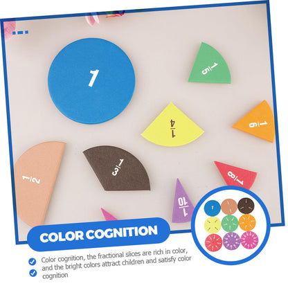 ARTIBETTER 2sets Fraction Circles Math Manipulatives for Educational Learning for Teaching Fractions and School Lightweight and Design