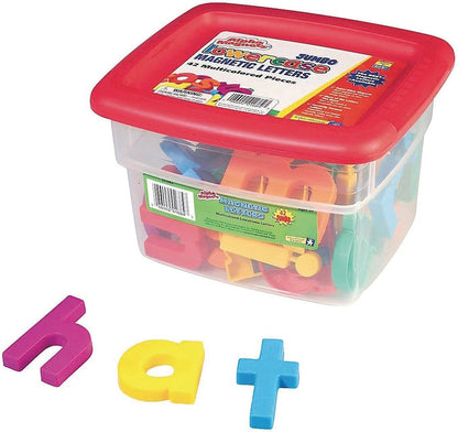 Educational Insights Multicolored Jumbo Lowercase AlphaMagnets, Set of 42 Lowercase Letters: Perfect for Homeschool & Classroom, Ages 3+