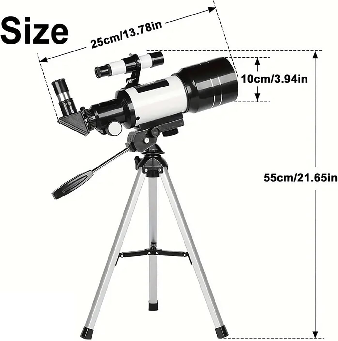 Astronomical Astronomical Telescope 150X High-Powered,Portable with 70mm Aperture (HD Refractor, Tripod, Phone Adapter, and Wireless Remote) Ideal for Stargazing and Space Exploration