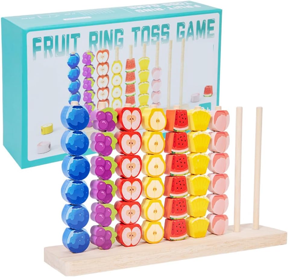 Color Matching Stacking Puzzle Game, 2026 New Fast-Paced Rainbow Ring Stacking Puzzle Game, Upgrade Wooden Color Match Challenge Game for Family Fun and Strategy Lovers (#04)