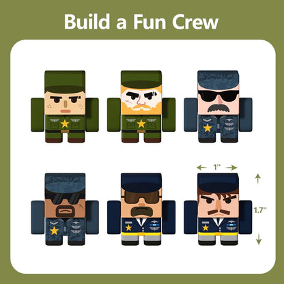 GobiDex 100PCS Army Magnetic Tiles Building Set for Kids, STEM Military Magnetic Building Blocks with 6 Magnetic Army Men, Educational Construction Toys Gift for Boys Girls 3 4 5 6 7 8 9+ Year Old