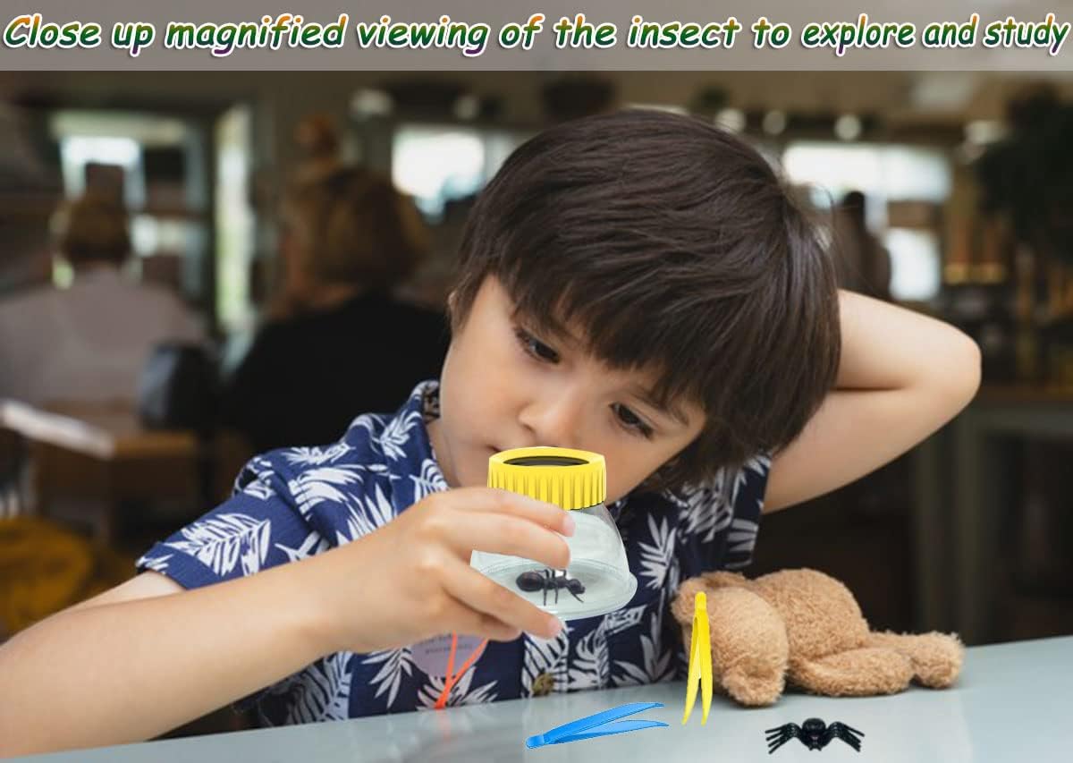 12 Count Plastic Tweezers for Kids,Science Nature Observation Tools for Students Spring Outing (Yellow Blue and Red)