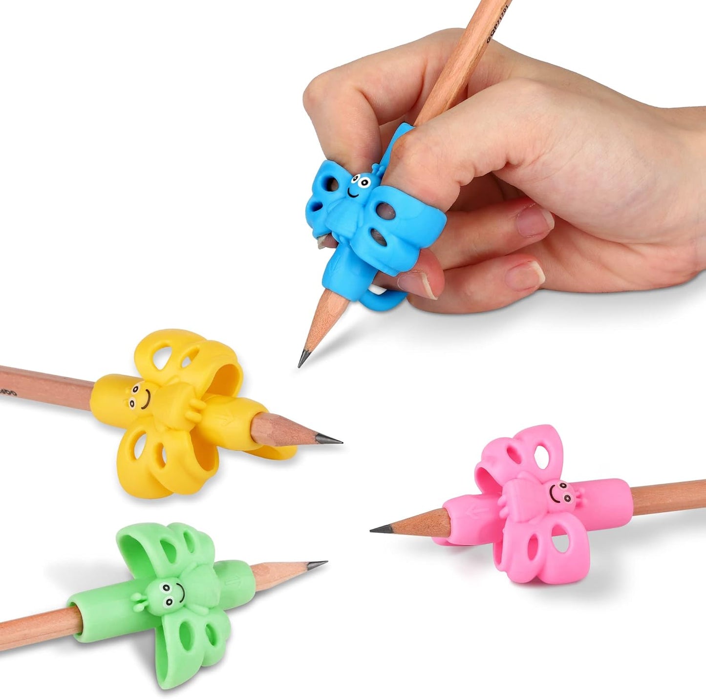 KOABBIT Pencil gripper kids/toddler handwriting aid tools for beginners,Pencil Holder for preschooler 2-4 Years learning to Write for Children's Training Pen Holding Posture Correction Tools(3 PACK)