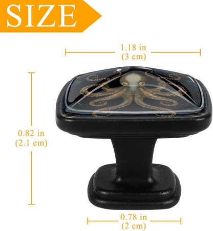4 Pack Cabinet Knobs Drawer Pulls, 30mm Round ABS Glass Drawer Hardware Growing Butterfly Cabinet Handles with Screws for Dressers Kitchens Cupboard