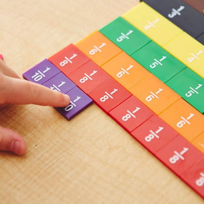 EAI Education Fraction Tiles with Tray: Numbered - Set of 51