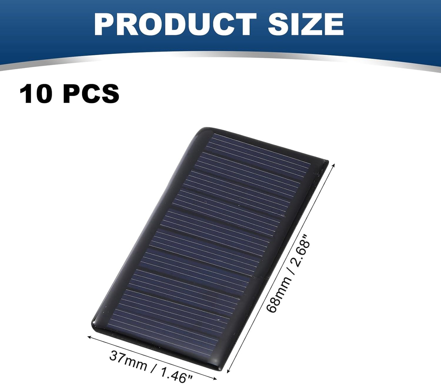 MECCANIXITY 10PCS 2V 0.08W 0.04A Mini Solar Panels for Solar Power, Small Solar Photovoltaic Cells Charge DIY Electric Toy Materials Solar System Kits, 1.57" x 1.57"