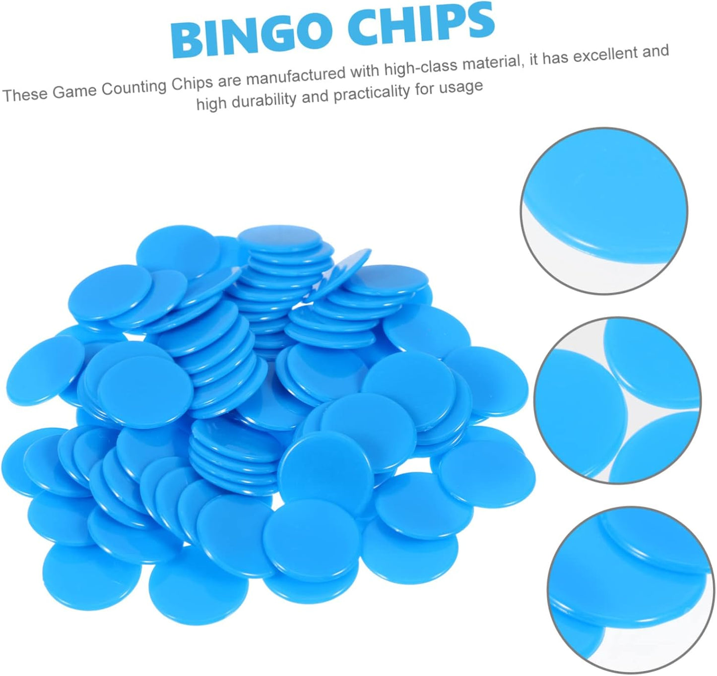 BESPORTBLE Solid Color Bingo Chips Game Counters for Math Teaching Board Games Bingo Accessories