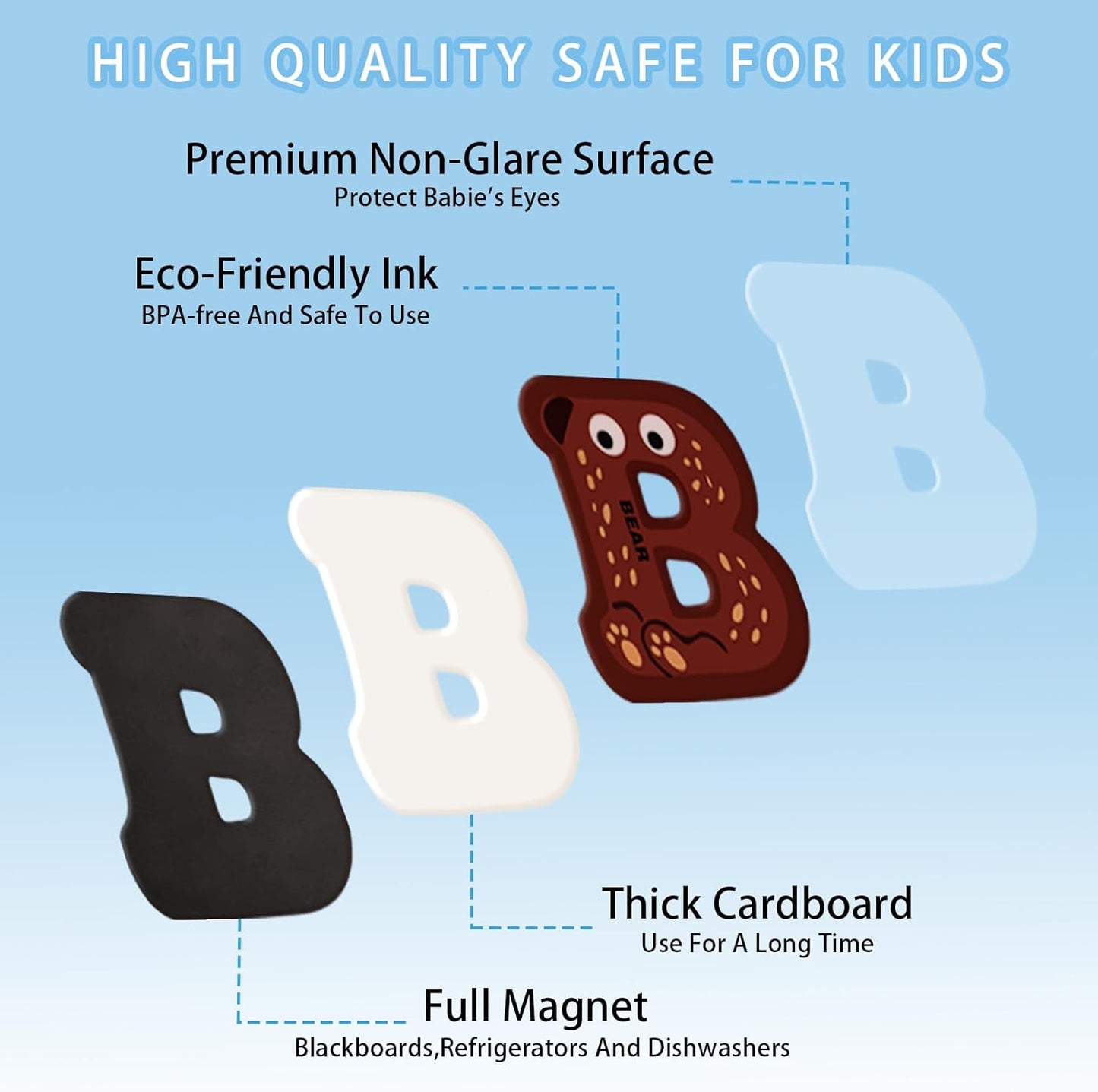 Magnetic Letters and Numbers Animal Cute Fridge Magnets ABC Alphabet Magnets for Toddlers 1-3 Refrigerator Magnets for Kids Preschool Spelling and Learning
