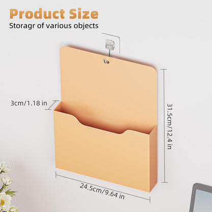 Magnetic File Holder - Magnetic Paper Holder, Pocket Organizer Office Supplies Storage Mail Organizer for Notebooks,Planners,Letter (Black)