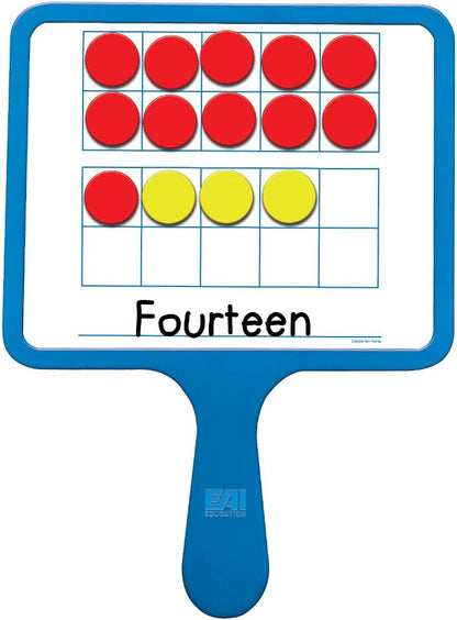 EAI Education Magnetic Ten Frame Dry-Erase Paddles: Set of 5