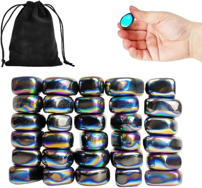 30 Pcs Large Fridge Magnets, Hematite Magnet Fidget kit, Irregular Refrigerator Magnets for Kitchen, DIY Educational Science Kit for Wall Stickers, Magnetic Fidget Toy for whiteboard (Black)