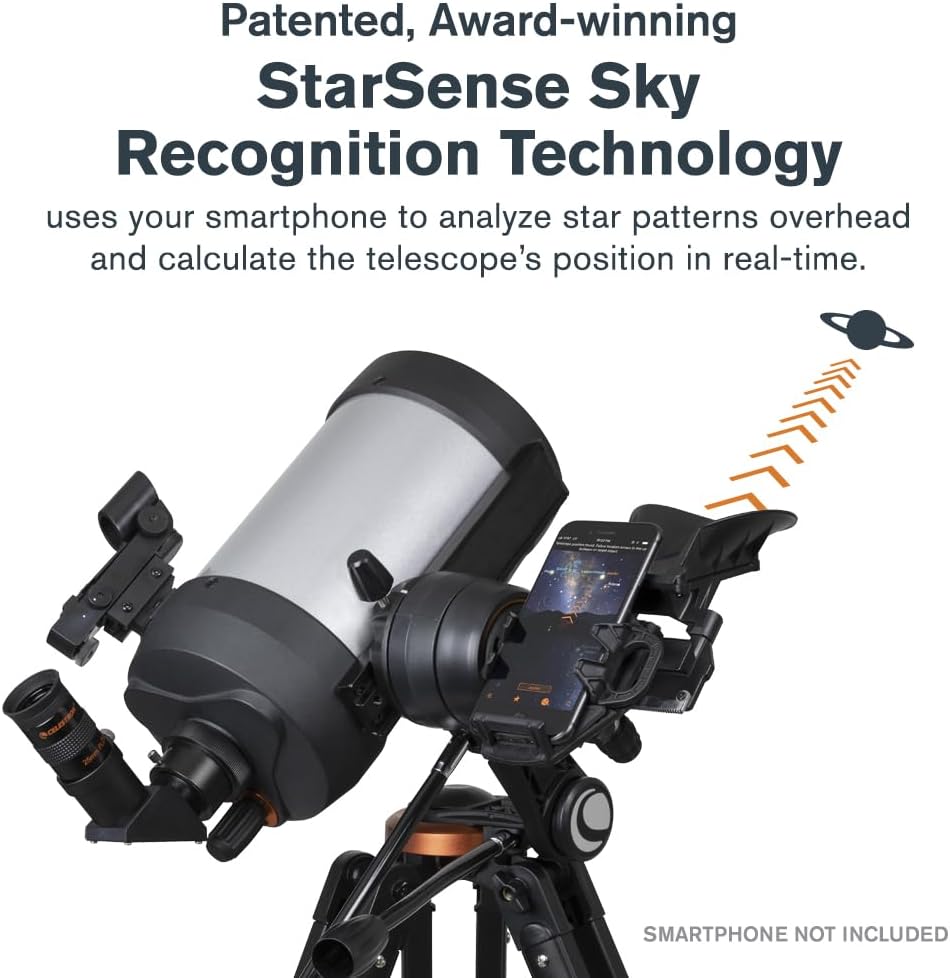 Celestron StarSense Explorer DX 130AZ App-Enabled Telescope – 130mm Newtonian Reflector with Smartphone Dock & StarSense App – iPhone & Android Compatible – Easy-to-Use for Beginners