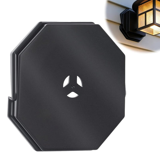 Vinyl Siding Mounting Blocks, 130110006001 Octagon Wall Plate for Outdoor Lights or Cameras, Fits 1/2 inch Lap Double and 4 inch-10 inch Height Siding, Exterior Light Mounting Block (White)