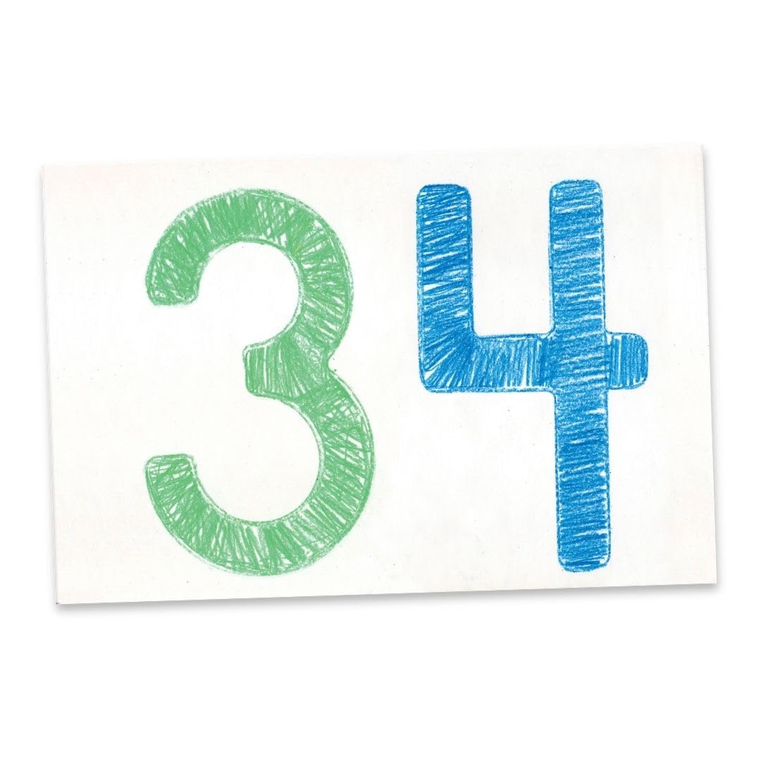 Roylco Number Stencil Tracers – 10 Plastic Number Stencils 0–9 for Math, Classroom Posters, Bulletin Boards, Tracing, Crafts & Early Learning