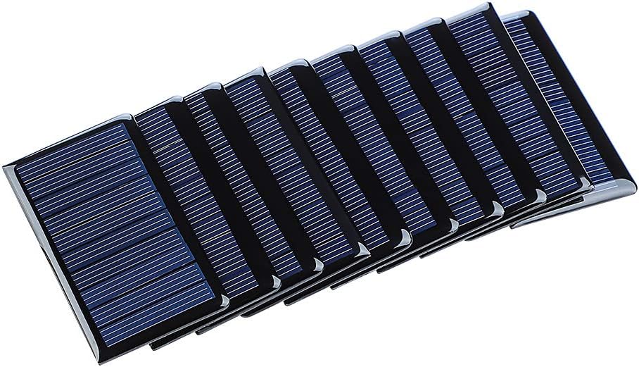 SUNYIMA 5V 60mA Epoxy Polycrystalline Solar Panel Cells for Battery Charger DIY System Kits 68mmx37mm / 2.67"x1.45"