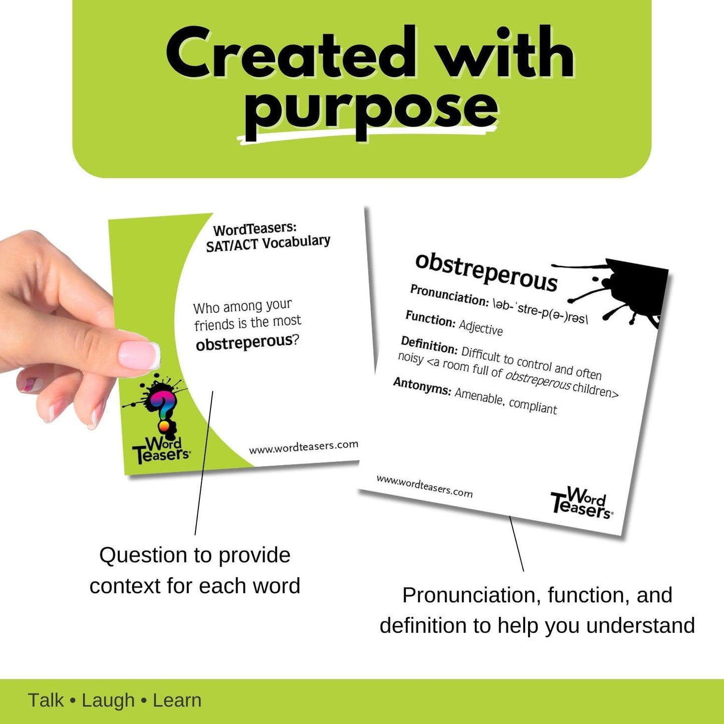 ? WORD TEASERS Junior - Vocabulary Word Game for Kids 8+ - Fun Family Conversation Starters - Reading Games for Elementary & Middle School - 150 Vocabulary Flash Cards/Conversation Cards