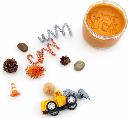 OT Play Lab: Grab'N'Go Sensory Play Dough Jar | Screen-Free Toddler Activity Kit | Fine Motor | All-Natural (Easter Breeze)