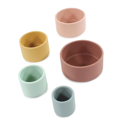 Hudson Baby Silicone Toy Stacking Cups, Multicolor, One Size