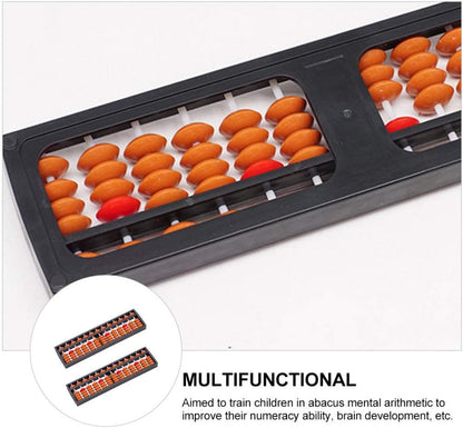 Ipetboom Kids Tools 2Pcs Abacus for Kids Math, Abacus Chinese Japanese Calculator Counting Tool Math Calculating s Educational Learning for Adults, 22x6cm s Counters