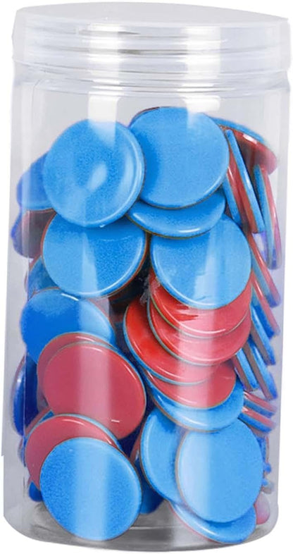 100 Pieces Learning Counters Two Color Counters for Math Practice Bingo Chips Math Counters for Kids for Game Classroom