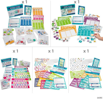 Fun Express Preschool & Kindergarten ELA Educational Activity Center Bundle Kit - 118 Pieces