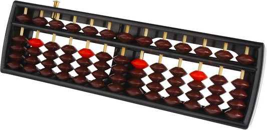 Larcele Bead Arithmetic Counting Abacus with Reset Button,13 Column SP-02 (Black 2)