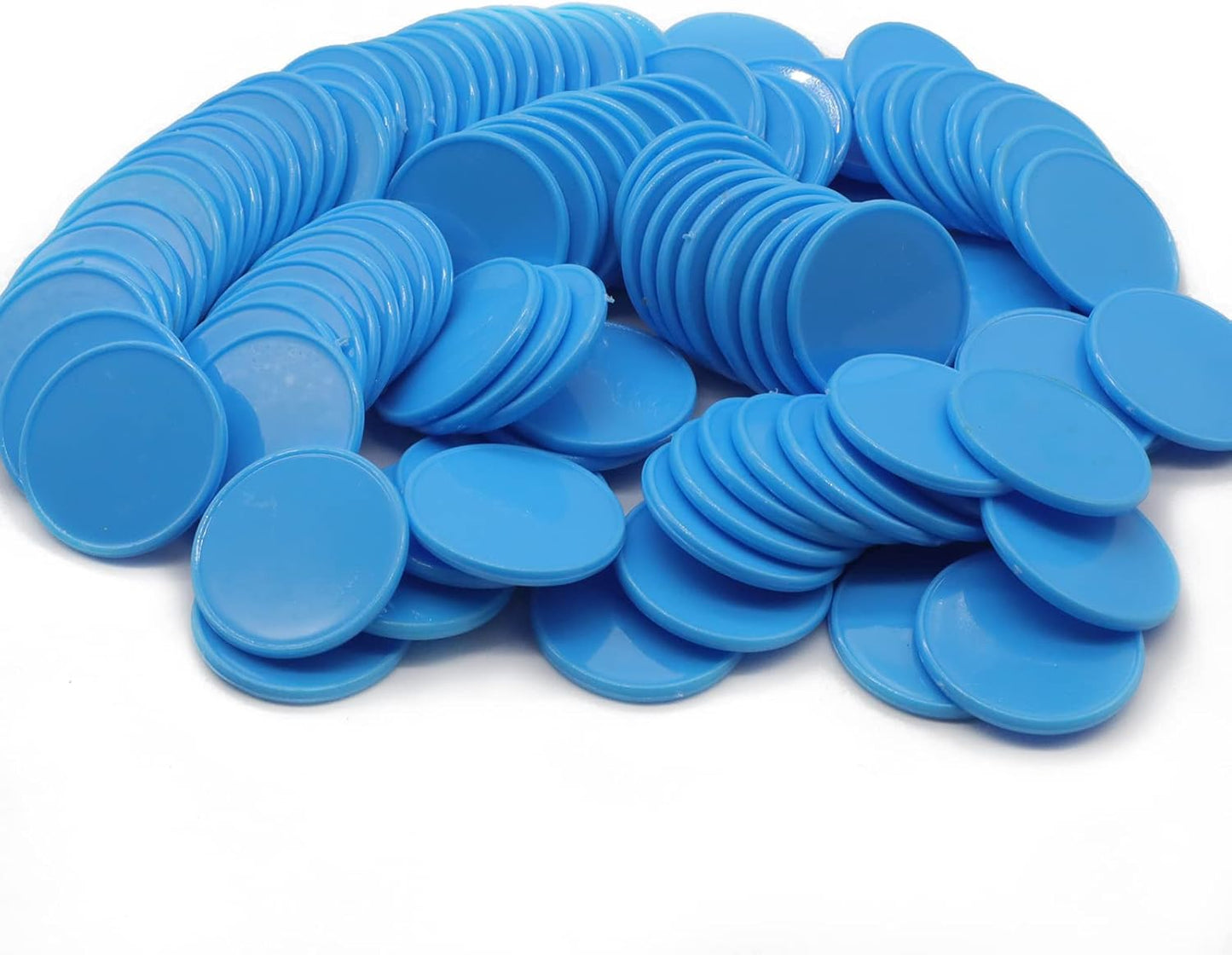 Set of 100 Opaque Plastic Learning Counters Mini Poker Chips Game Tokens with Storage Box (Black+White+Blue+Purple, 1 Inch)