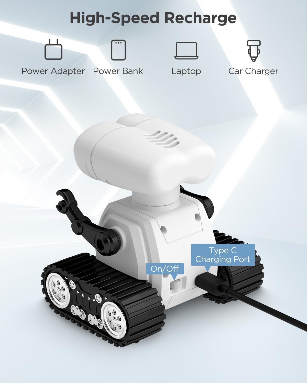 Robot Toys for Kids, Rechargeable Remote Control Robot Toys with Walkie Talkies, Programming, Gesture Sensing, Music, Changeable Eyes Function, RC Robot Toys Gifts for 6-12 Year Old Boys Girls