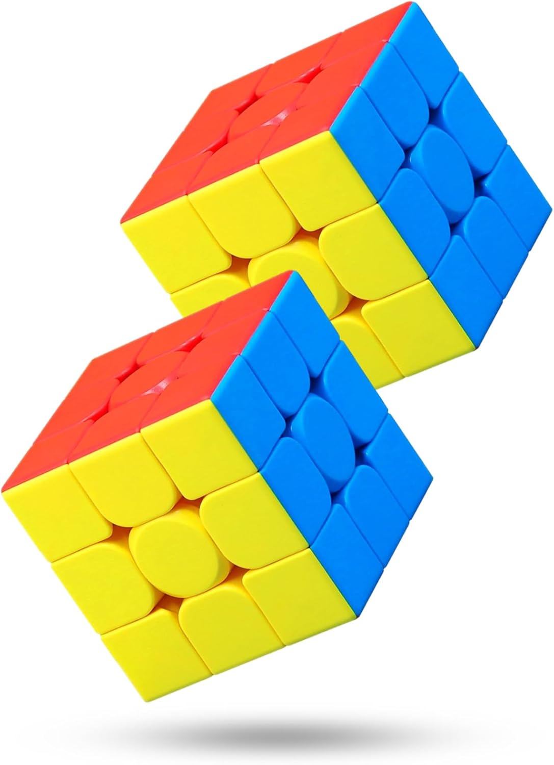 CFMOUR Speed Cube 3x3x3 - Moyu Meilong 3C, Stickerless Magic Cube 3x3, Fast Smooth Turning Vivid Colour 3D Puzzle Brain Toy Travel Games, Turns Quicker Than Original
