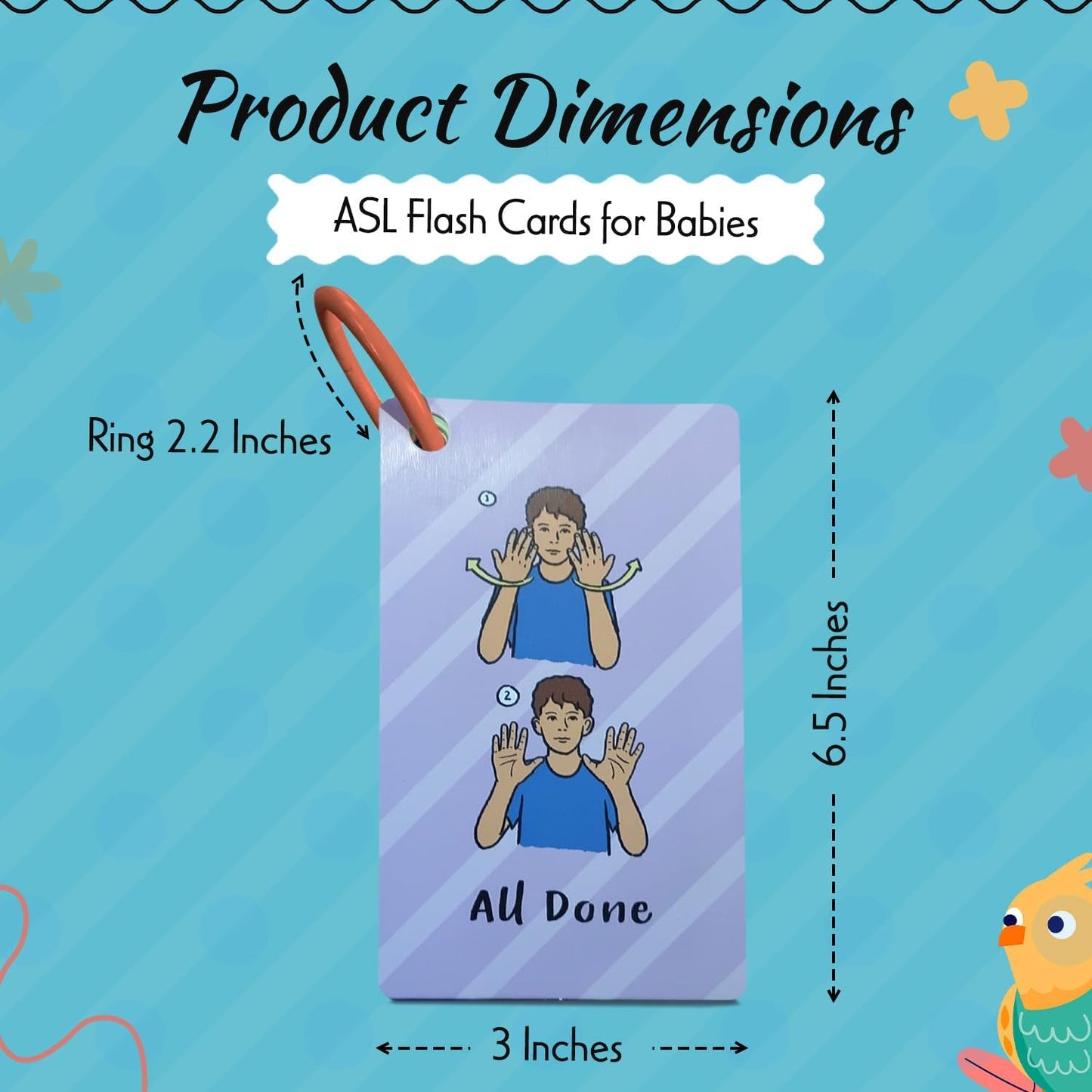 ASL First Word Flash Cards – American Sign Language Learning Cards for Beginners, Parents, Teachers & Speech Therapy, Visual Communication Training Aid