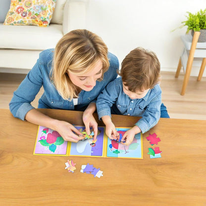 D-KINGCHY Magnetic Puzzles for Kids Ages 5+, 2-in-1 Puzzle Book 60 72 Pieces, Travel Jigsaw Puzzles, Road Trips Toys for 5 6 7 8 Boys Girls Birthday Gift (Dinosaur and Space)