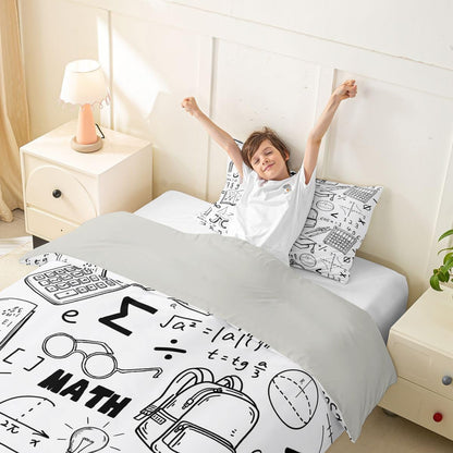 Erosebridal Chemistry Lab Bedding Set Twin Size Chemical Equation Duvet Cover for Boys Girls Chemical Elements Science Theme Comforter Cover Teens Kids Science Students Bedding School Dorm Room Decor