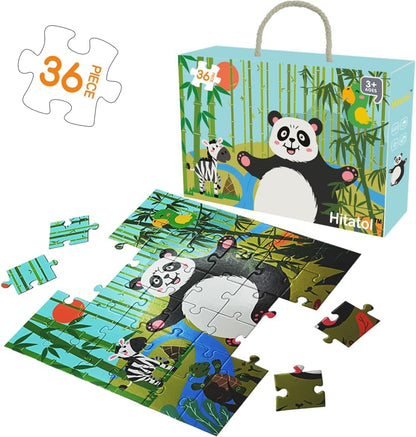 Panda Floor Puzzle Animal Jigsaw Large Puzzles 36 Piece Ages 3-6 for Toddler Children Learning Preschool Educational Development Toys (Panda)