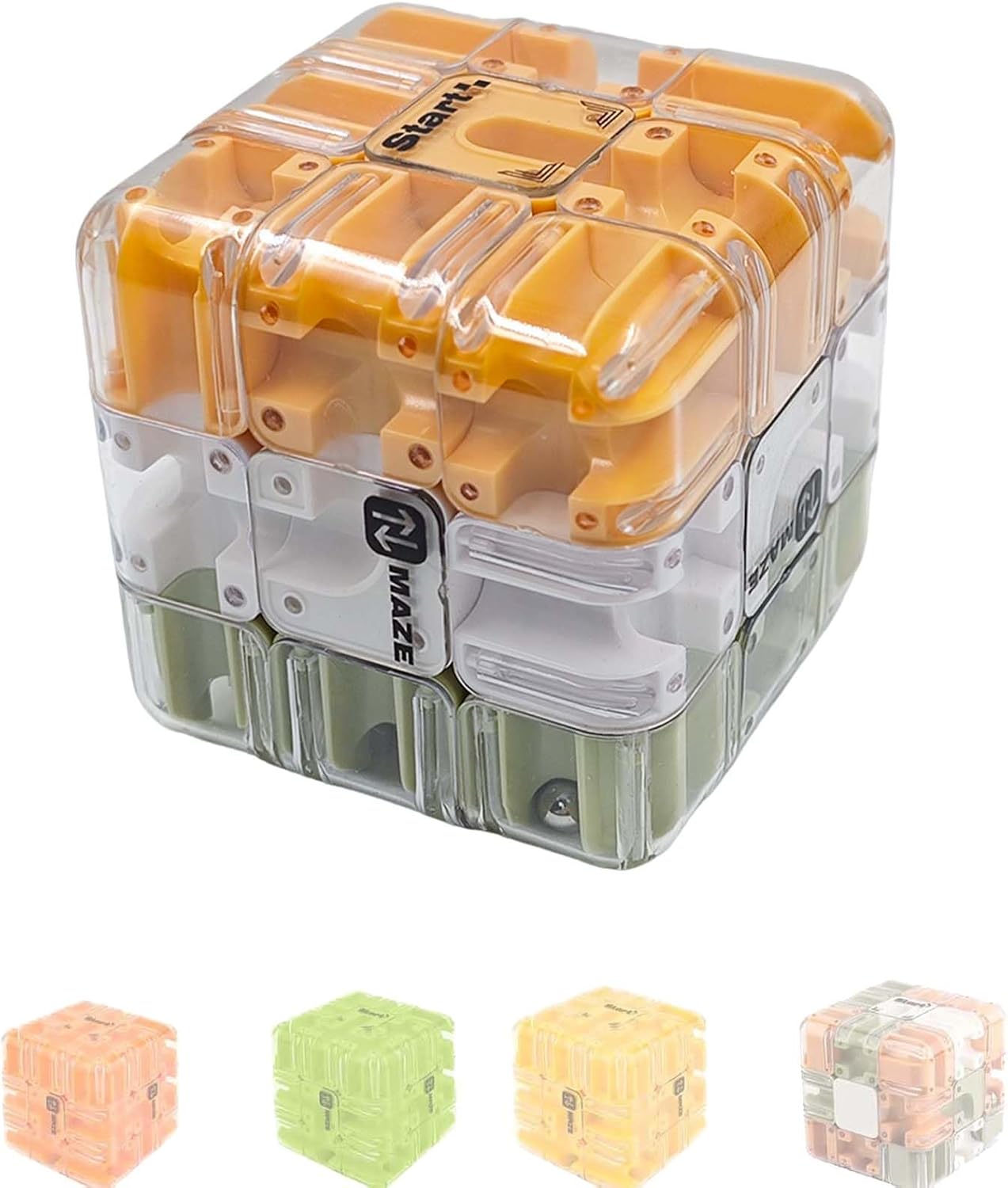 Large 3D Labyrinth Puzzle Maze Cube - Engaging Brain Teaser Toy, Improve Spatial Recognition and Cultivate Logical Thinking (Blue)