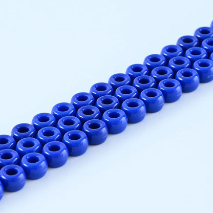 lelulim™ 1000 PC Pony Beads Opaque Black 3IN / 9mm Diameter. (Black)