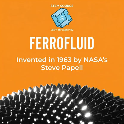 Ferrofluid Magnetic Display – Science Education Magnetism Kit – Interactive Liquid Metal Physics Demonstration – Executive Desk Décor with Neodymium Magnets – STEM Learning Tool