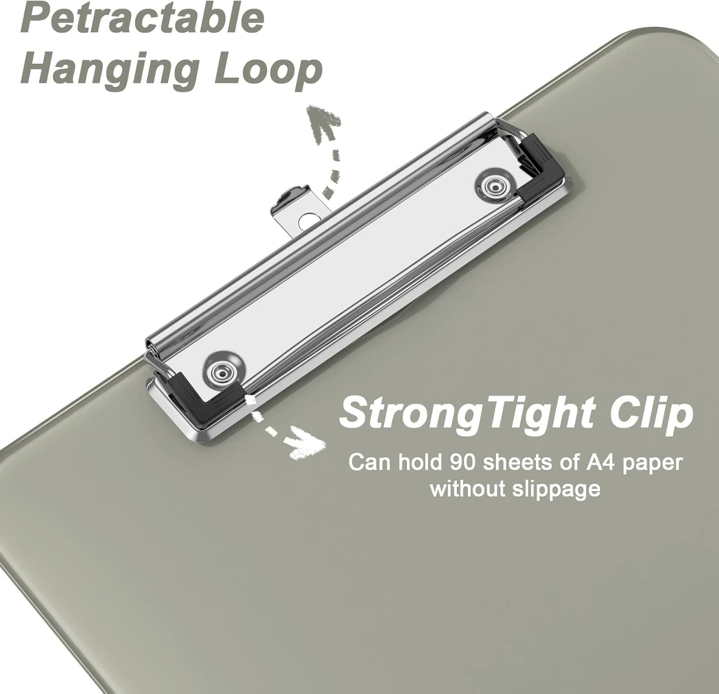 Rimilak Plastic Clipboards with Low Profile Metal Clip, Translucent Board, 12.5 x 9 In Letter Size, Office Supply, Back to School, Pink