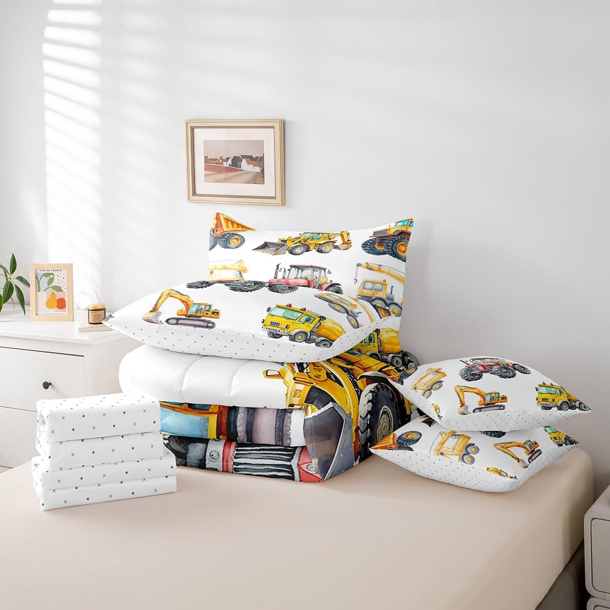 Erosebridal Chemistry Comforter Set with Sheets Full Size Periodic Table of Elements Bed in A Bag 7 Piece Science Chemistry Lovers Bedding Set for Kids Boys Children Bedroom Modern Black Bed Sets