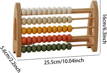 Wooden Abacus for Kids with Colorful Beads Counting Abacus