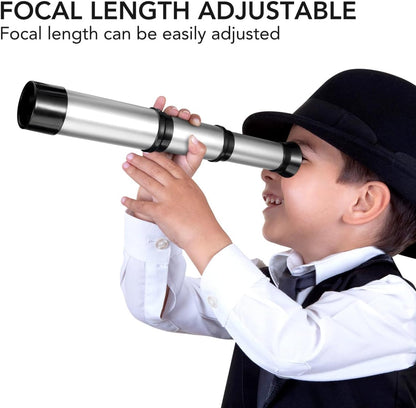 Plastic Pirate Telescope Toy：Portable Adjustable Mini Retro Telescope Zoomable 25x30 Pocket Monocular, Party Supply Accessory Decor - Mini Pirate Spyglass for Birthday Cosplay Party Supplies Costume