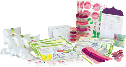 SMARTLAB Toys All Natural Spa Lab - 22Piece - 30 Soothing Spa Recipes - Includes 4 Bath Bomb Molds & 2 Lip Balm Pots