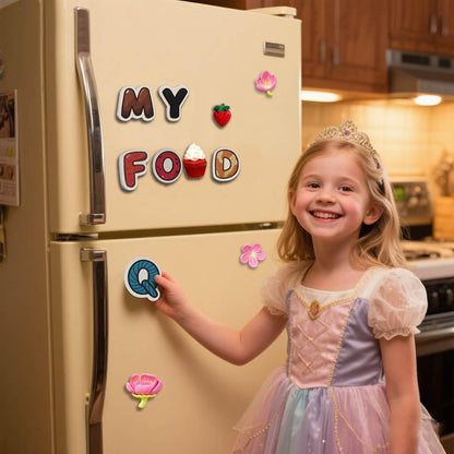 Animal Magnets Letters Refrigerator for Kids Toddlers, 32 Fridge Magnetic Animal Toys Set with Clear & Big Letters Educational Spelling Early Learning Tool