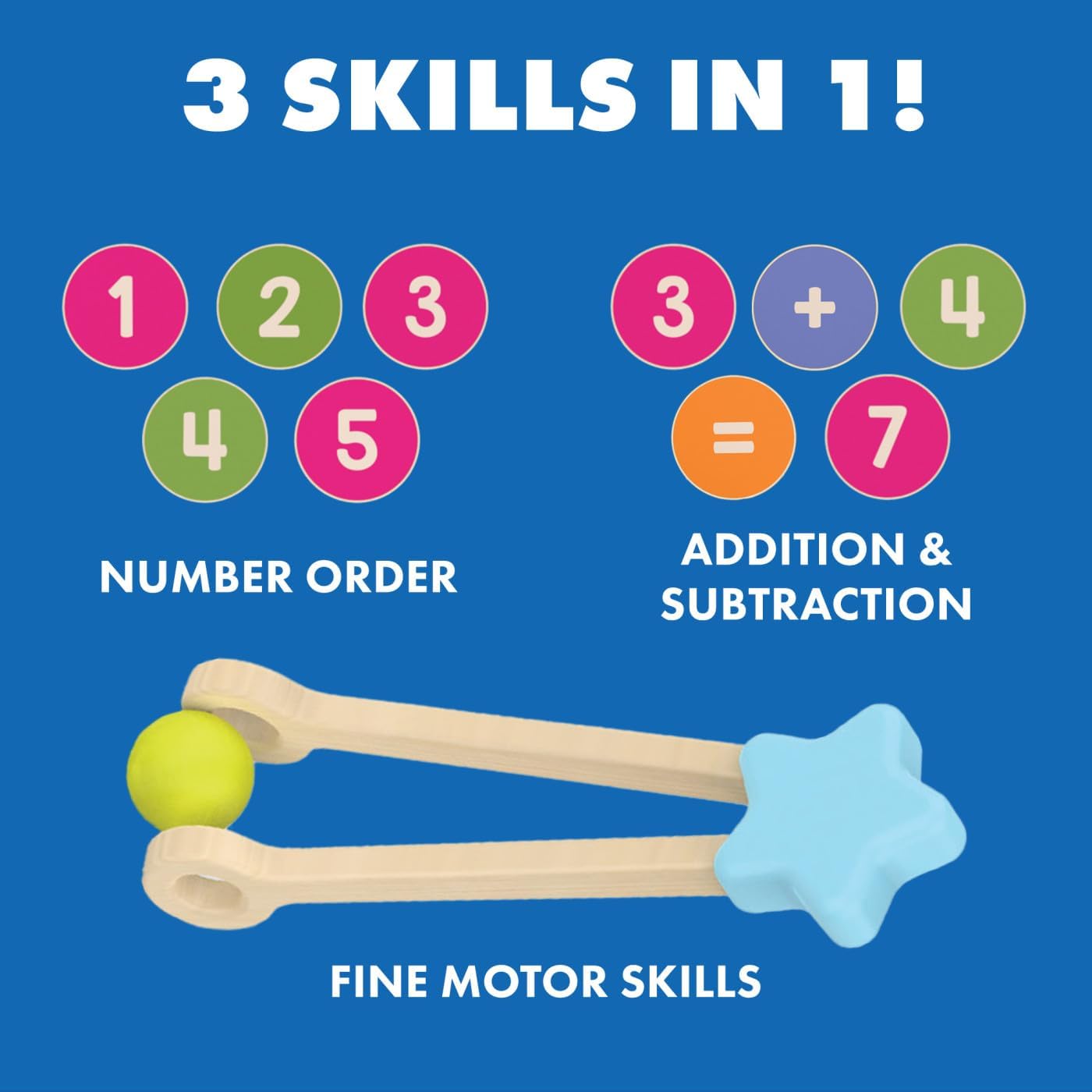 Educational Insights Count & Match Wooden Set – Counting Toys for Kids, Preschool Math Manipulatives & Fine Motor Skill Games, Toddler Learning Toys, Montessori Number Sets for Toddlers Ages 3+