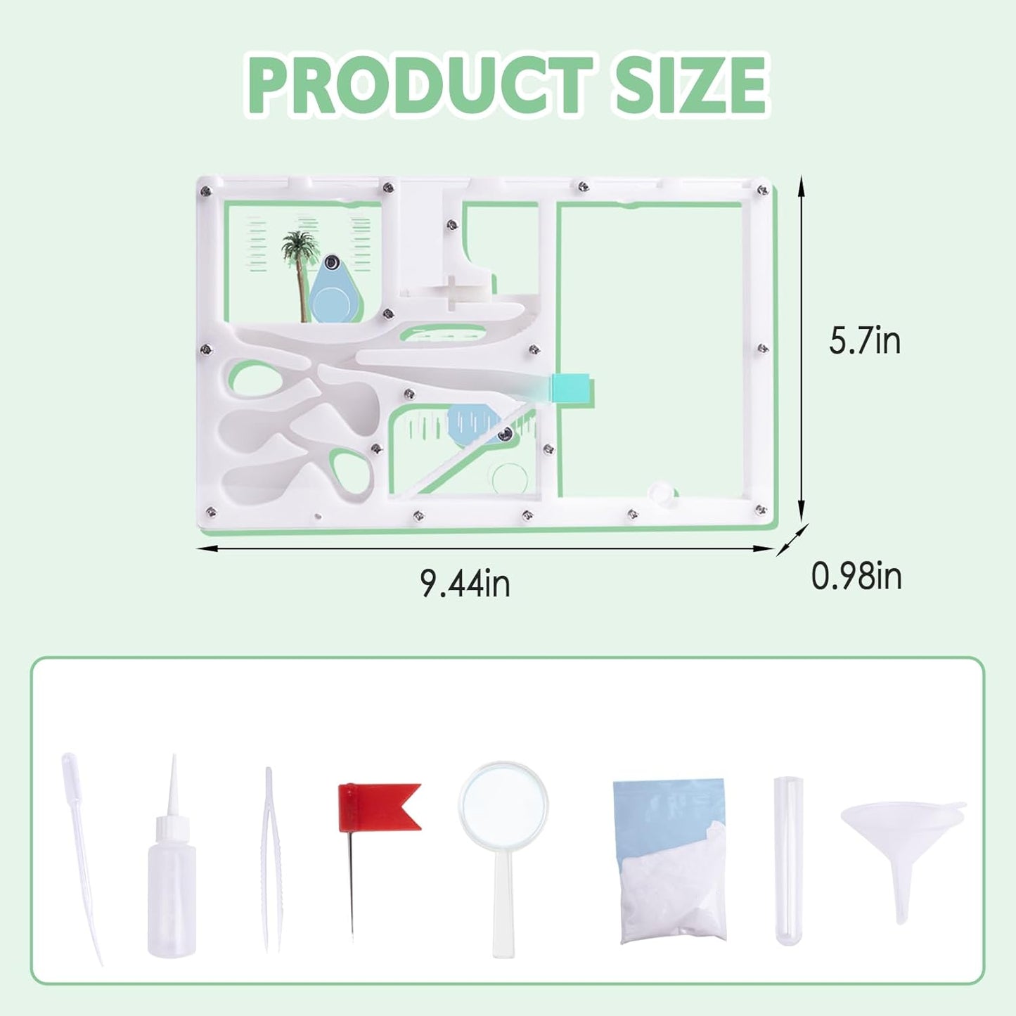 Ant Farming Castle,Habitat Science Learning Kit,Farms for Live Ants,Study of Ecosystem,Behavior of Ant Colony, Explore The World at Home School (Live Ants NOT Included) (White)