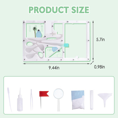 Ant Farming Castle,Habitat Science Learning Kit,Farms for Live Ants,Study of Ecosystem,Behavior of Ant Colony, Explore The World at Home School (Live Ants NOT Included) (White)
