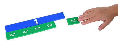 Learning Advantage Fraction/Decimal Tiles | Set of 51 | Double-Sided Rainbow Tiles | Early Math Manipulative | Teach Fractions, Decimals and Equivalents