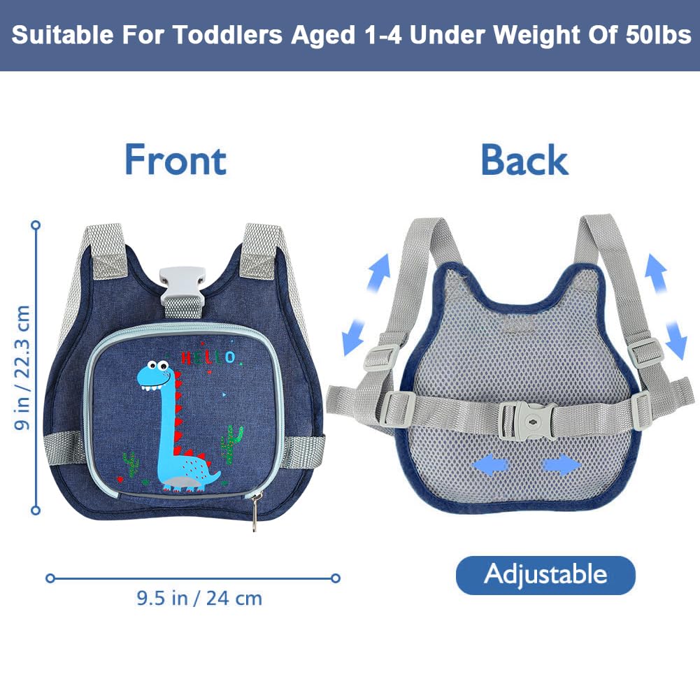 Accmor Toddler Harness Leash + Reflective Anti Lost Wrist Link, Cute Car Kids Back Pack with Hand Strap Collapsible Child Walking Restraint Belt Tether Hold Baby Boys Close for Outdoor Travel
