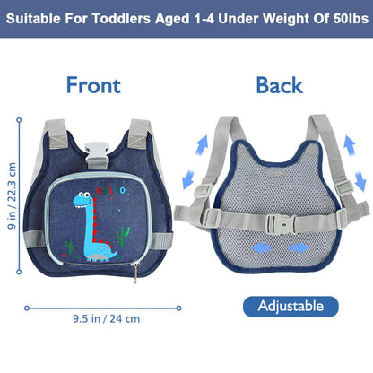 Accmor Toddler Harness Leash + Reflective Anti Lost Wrist Link, Cute Car Kids Back Pack with Hand Strap Collapsible Child Walking Restraint Belt Tether Hold Baby Boys Close for Outdoor Travel