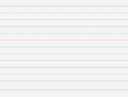 Pacon Handwriting Paper, Zaner-Bloser Grades Pre-K & K, 1-1/8" x 9/16" x 9/16" Ruled 10-1/2" x 8", Ruled Long, 40 Sheets